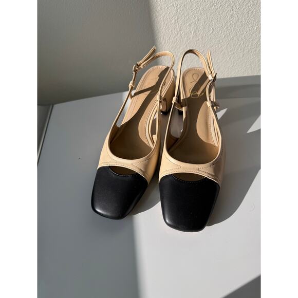 Sam Edelman Tarra Slingback Pumps Sand Leather Size 6.5 - Picture 4 of 11